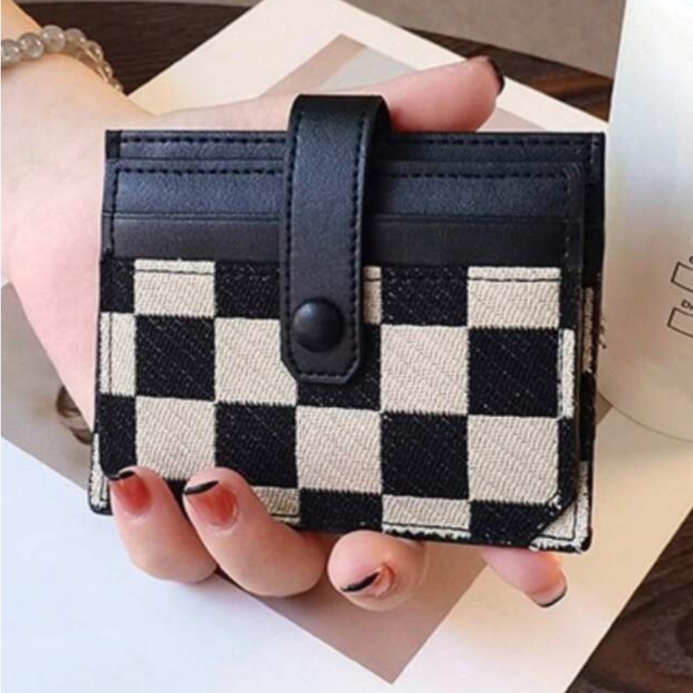NEW Checkered Card Wallet